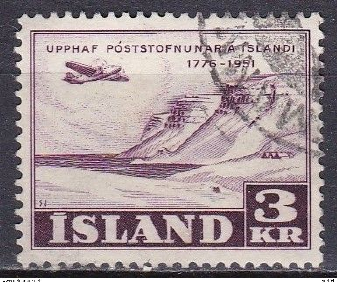 IS053B – ISLANDE – ICELAND – 1951 – MAIL DELIVERY – Y&T # 237 - USED - Usati