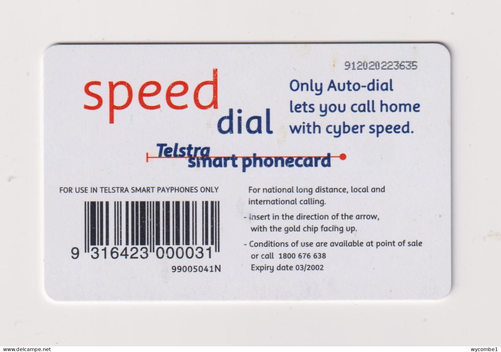 AUSTRALIA -   Cybersnail Chip Phonecard - Australie