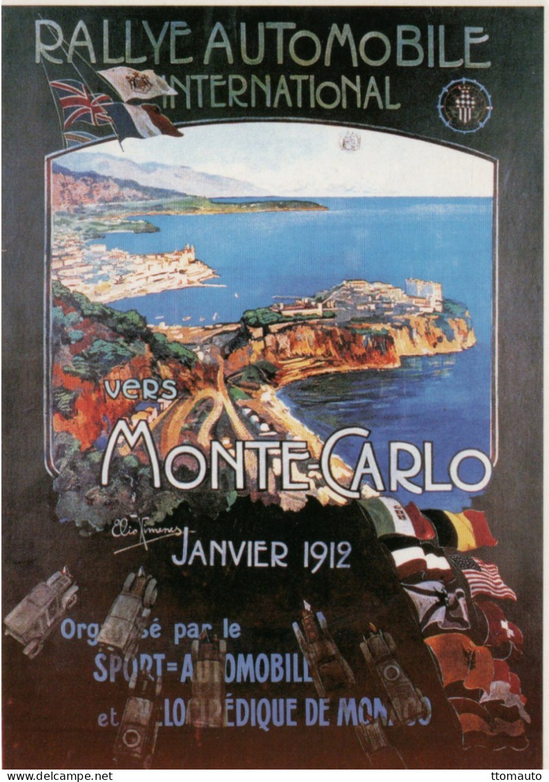 Rallye Automobile International Vers Monte-Carlo   -  Publicité D'epoque 1912   -   CPM - Rallyes