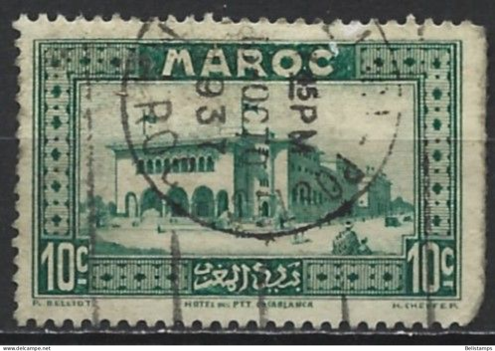 French Morocco 1933. Scott #128 (U) Post Office At Casablanca - Used Stamps