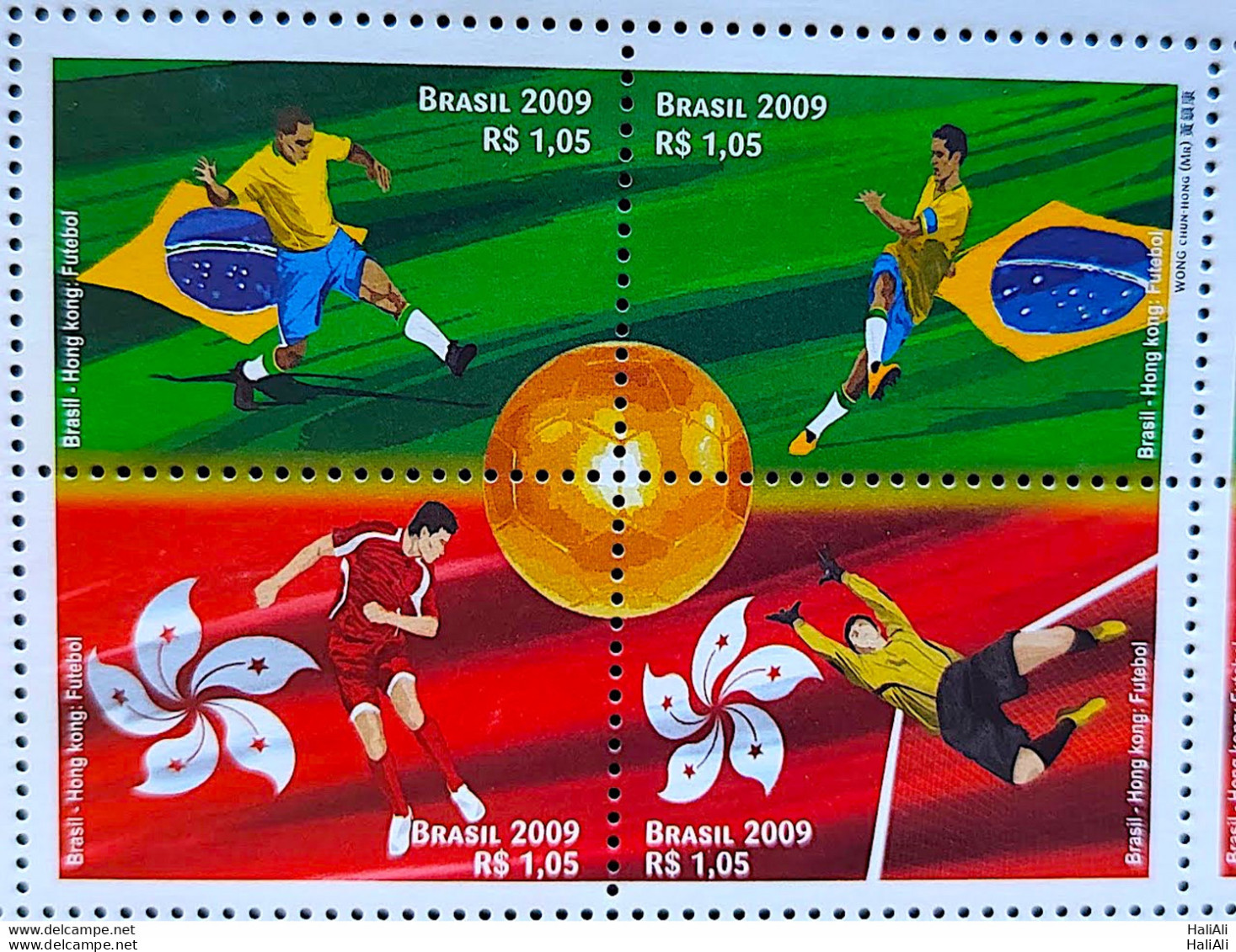 C 2922 Brazil Stamp Diplomatic Relations Hong Kong China Football 2009 - Nuovi