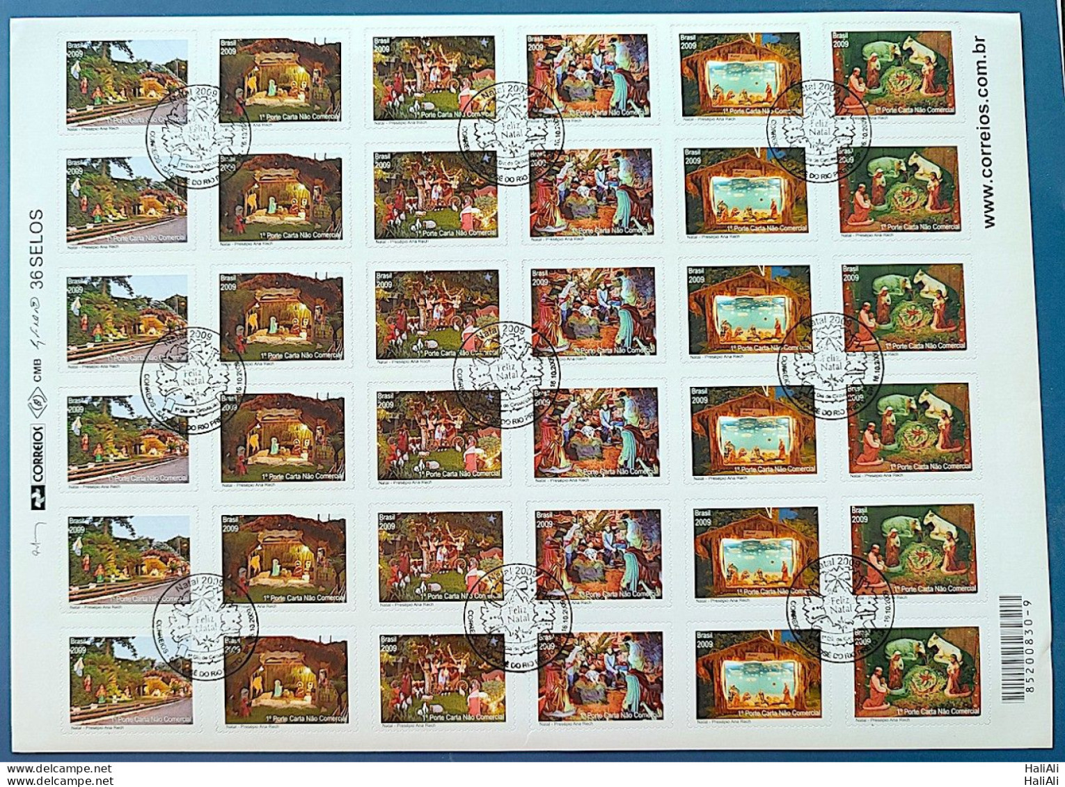 C 2916 Brazil Stamp Christmas Religion Crib 2009 Sheet CBC SP - Nuovi