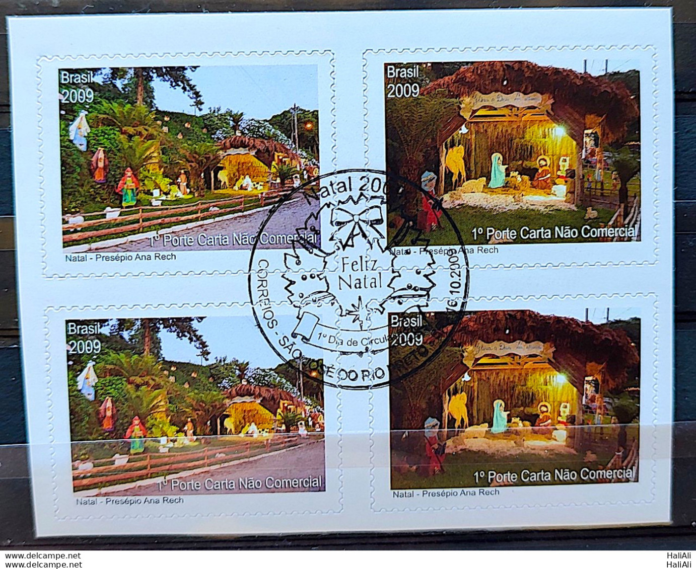 C 2911 Brazil Stamp Christmas Religion Crib 2009 Block Of 4 CBC RJ - Nuovi