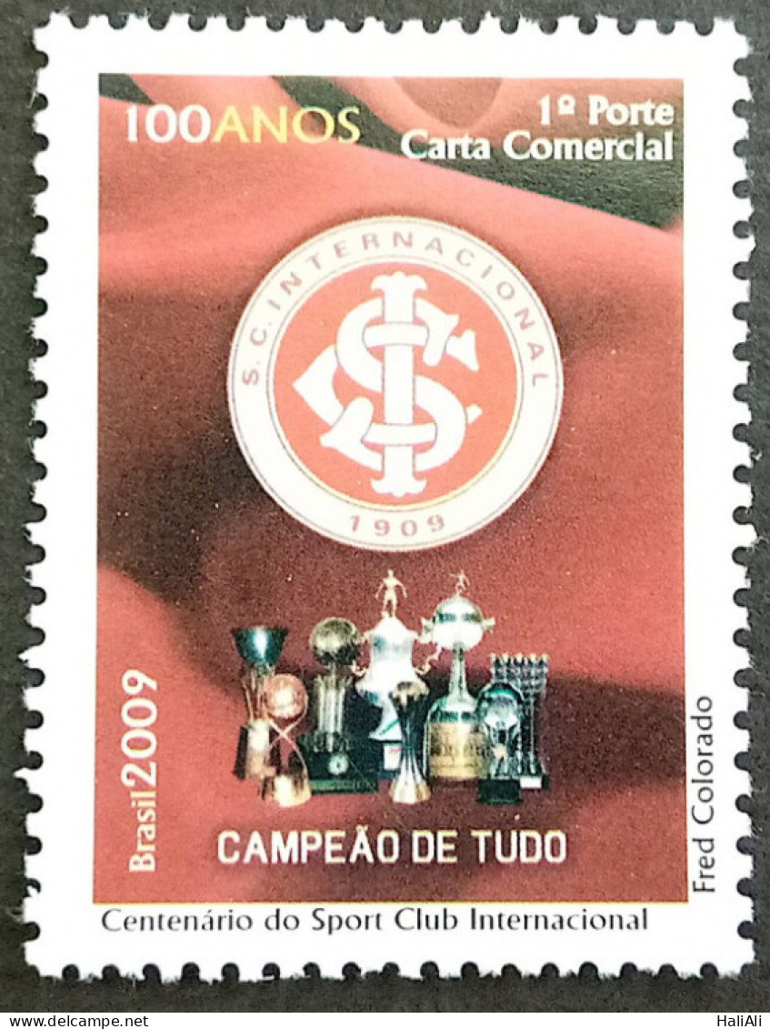 C 2910 Brazil Depersonalized Stamp Sport Club International Football 2009 - Personnalisés