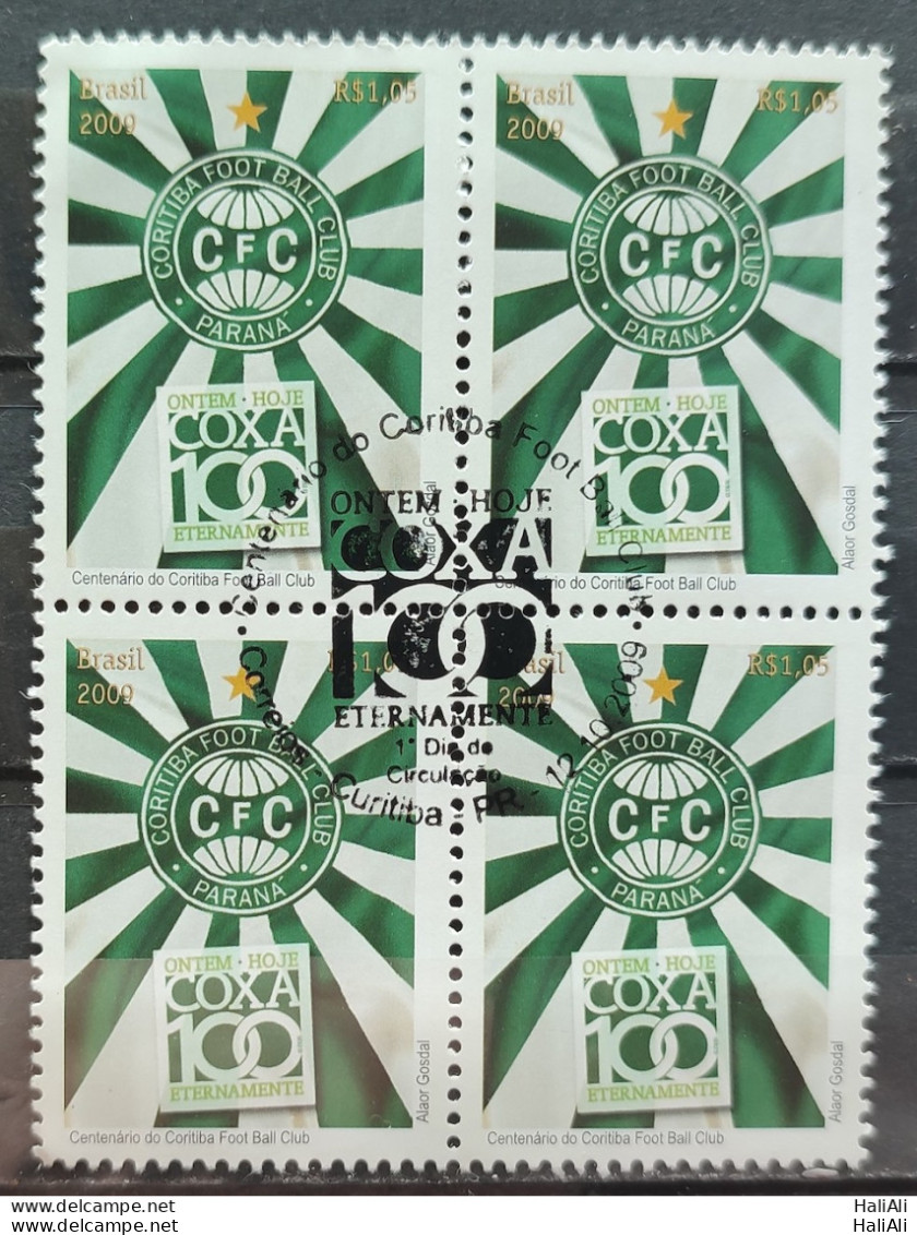 C 2909 Brazil Stamp 100 Years Of Coritiba Football 2009 Block Of 4 CBC PR - Nuovi