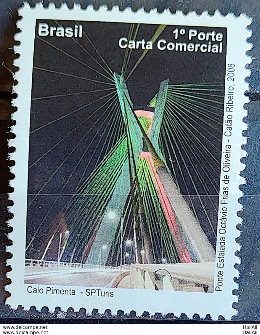 C 2896 Brazil Depersonalized Stamp Tourism Sao Paulo 2009 Bridge Architecture - Personalized Stamps