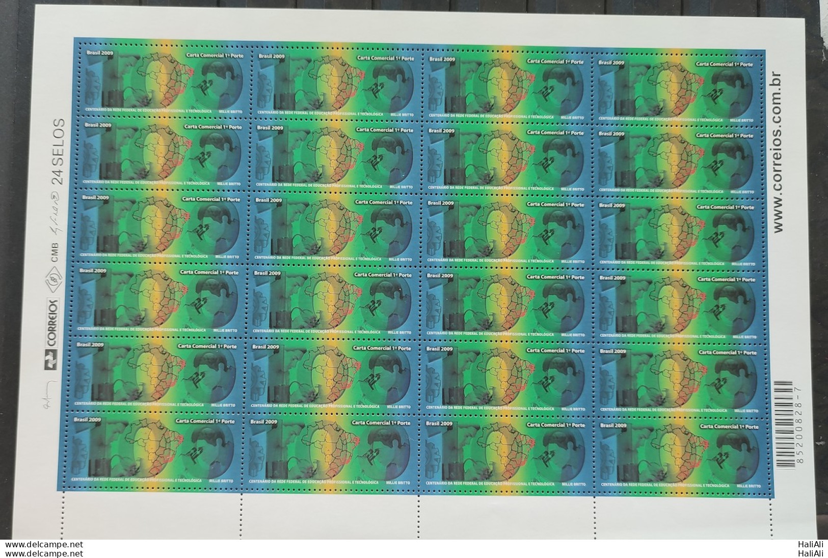 C 2897 Brazil Stamp Education Technology Science Maps 2009 SHEET - Nuovi