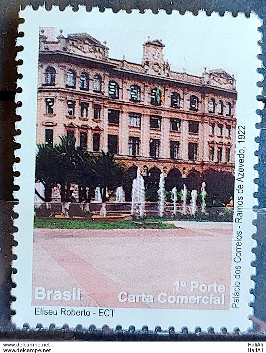 C 2890 Brazil Depersonalized Stamp Tourism Sao Paulo 2009 Palacio Dos Correios Architecture Postal Service - Gepersonaliseerde Postzegels