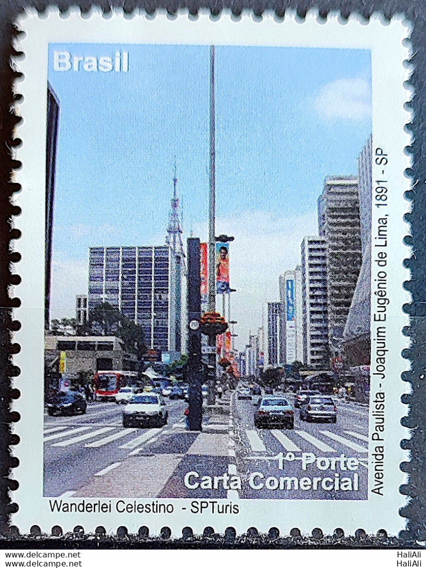 C 2886 Brazil Depersonalized Stamp Tourism Sao Paulo 2009 Avenida Paulista - Personnalisés