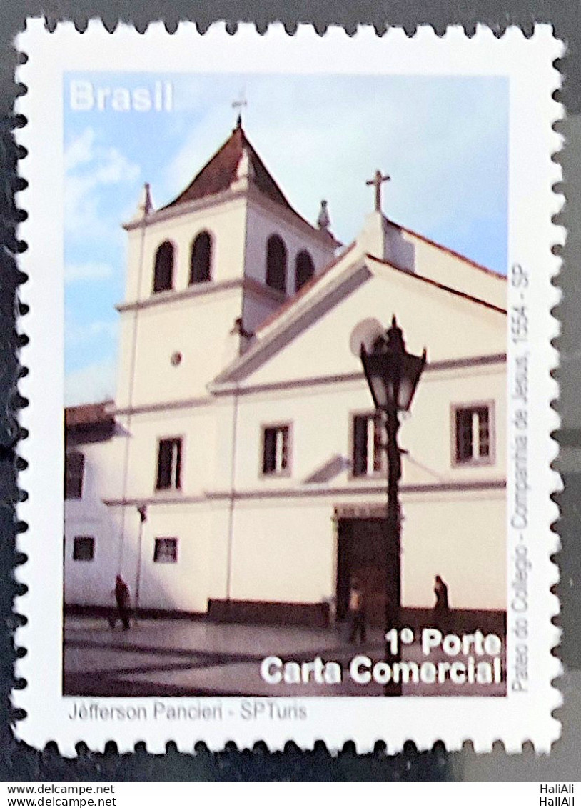 C 2885 Brazil Depersonalized Stamp Tourism Sao Paulo 2009 Patio Do Colegio Igreja Religion - Personalisiert