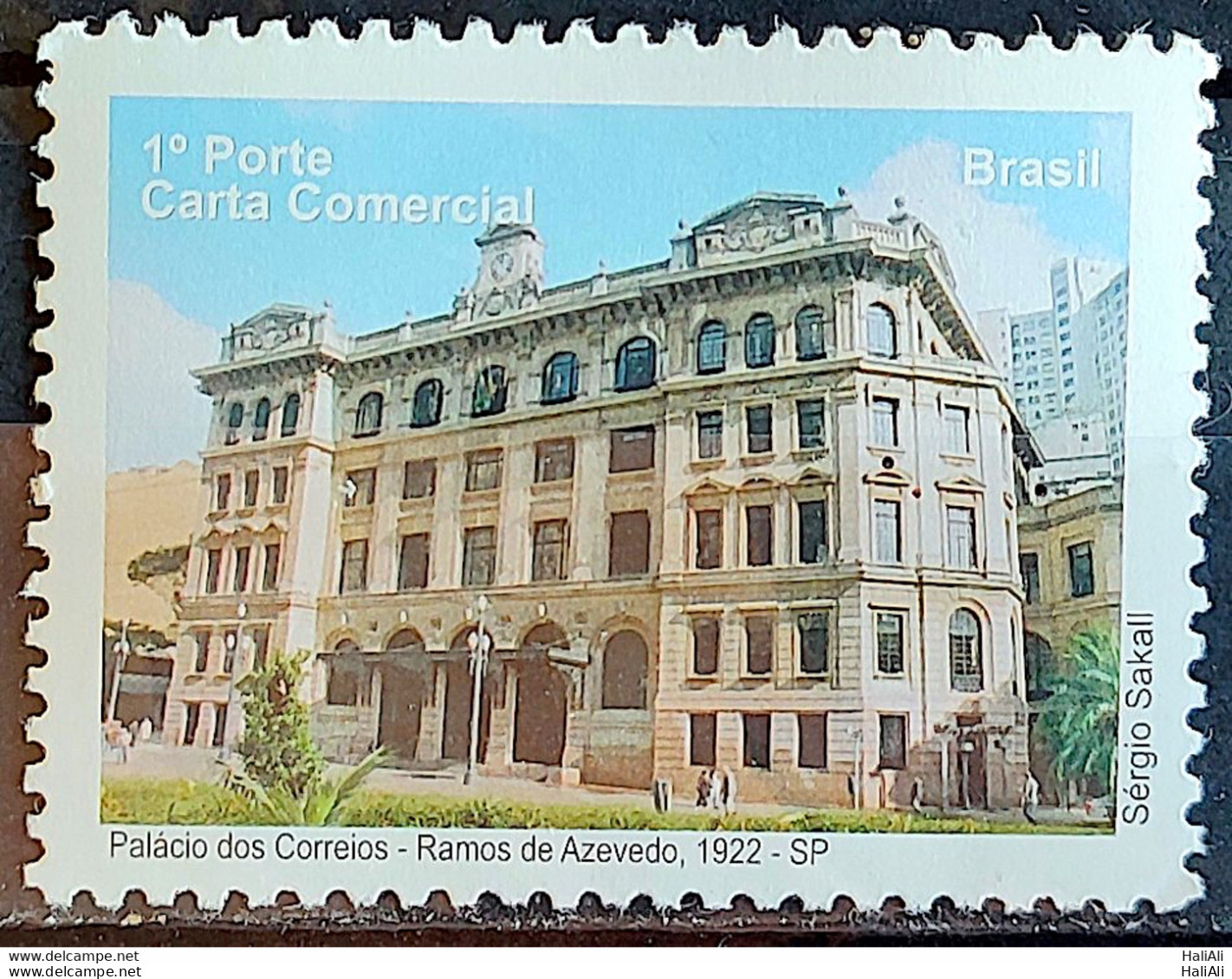 C 2878 Brazil Depersonalized Stamp Tourism Sao Paulo 2009 Palacio Dos Correios Architecture Postal Service - Personalized Stamps