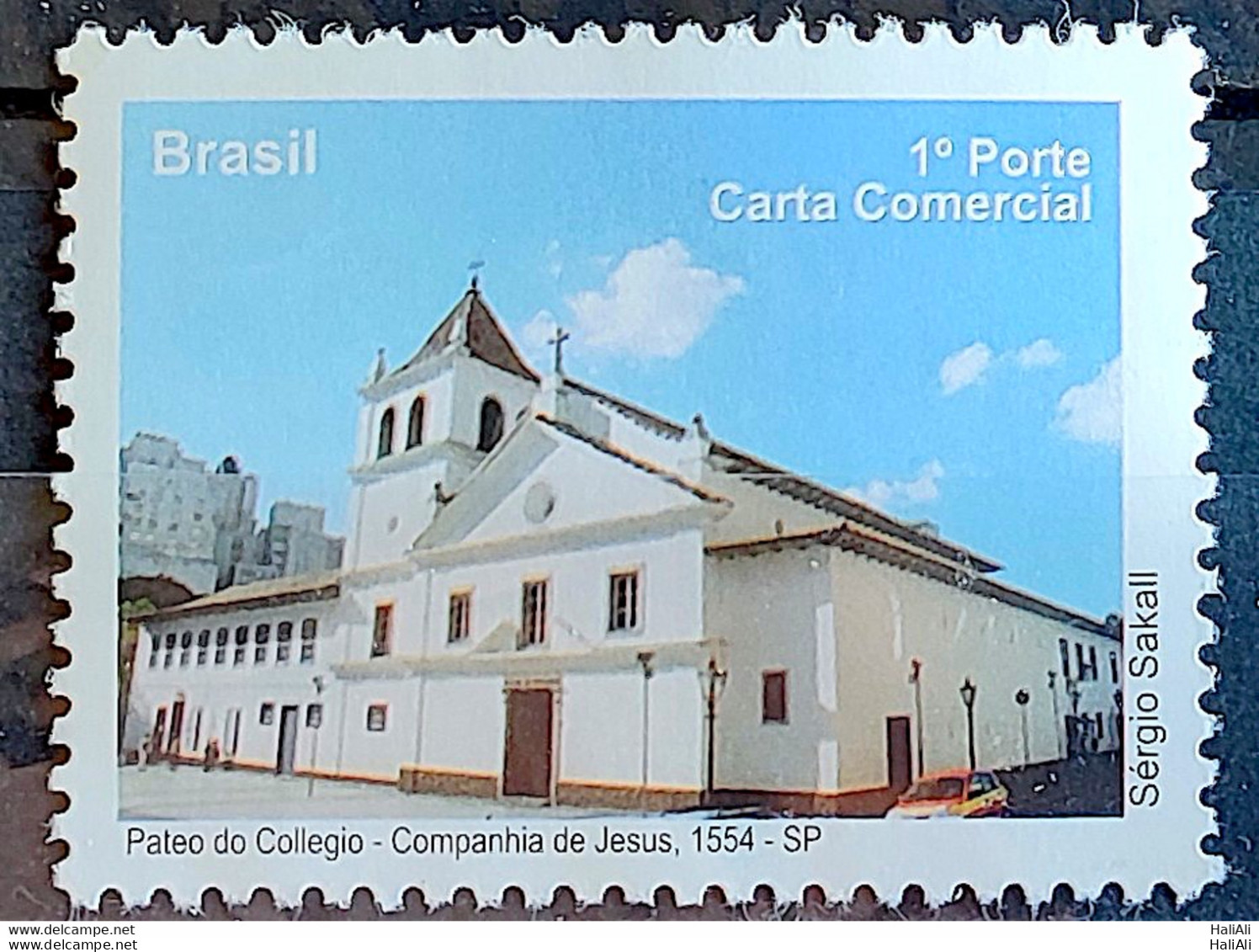 C 2873 Brazil Depersonalized Stamp Tourism Sao Paulo 2009 Patio Do Colegio Igreja Religion - Personalized Stamps
