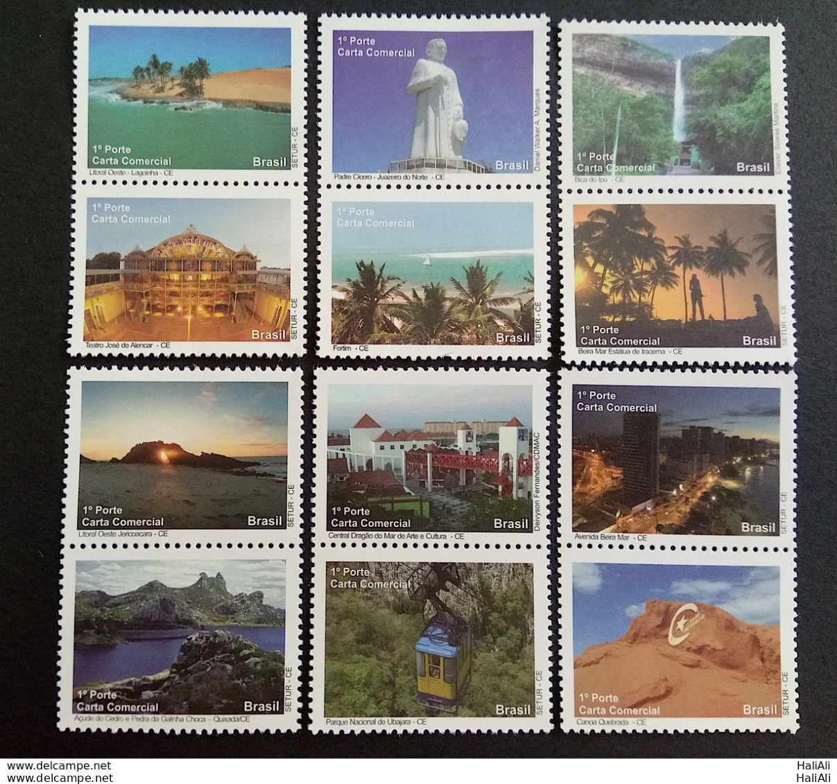 C 2861 Brazil Depersonalized Stamp Tourism Ceara 2009 Complete Series - Gepersonaliseerde Postzegels