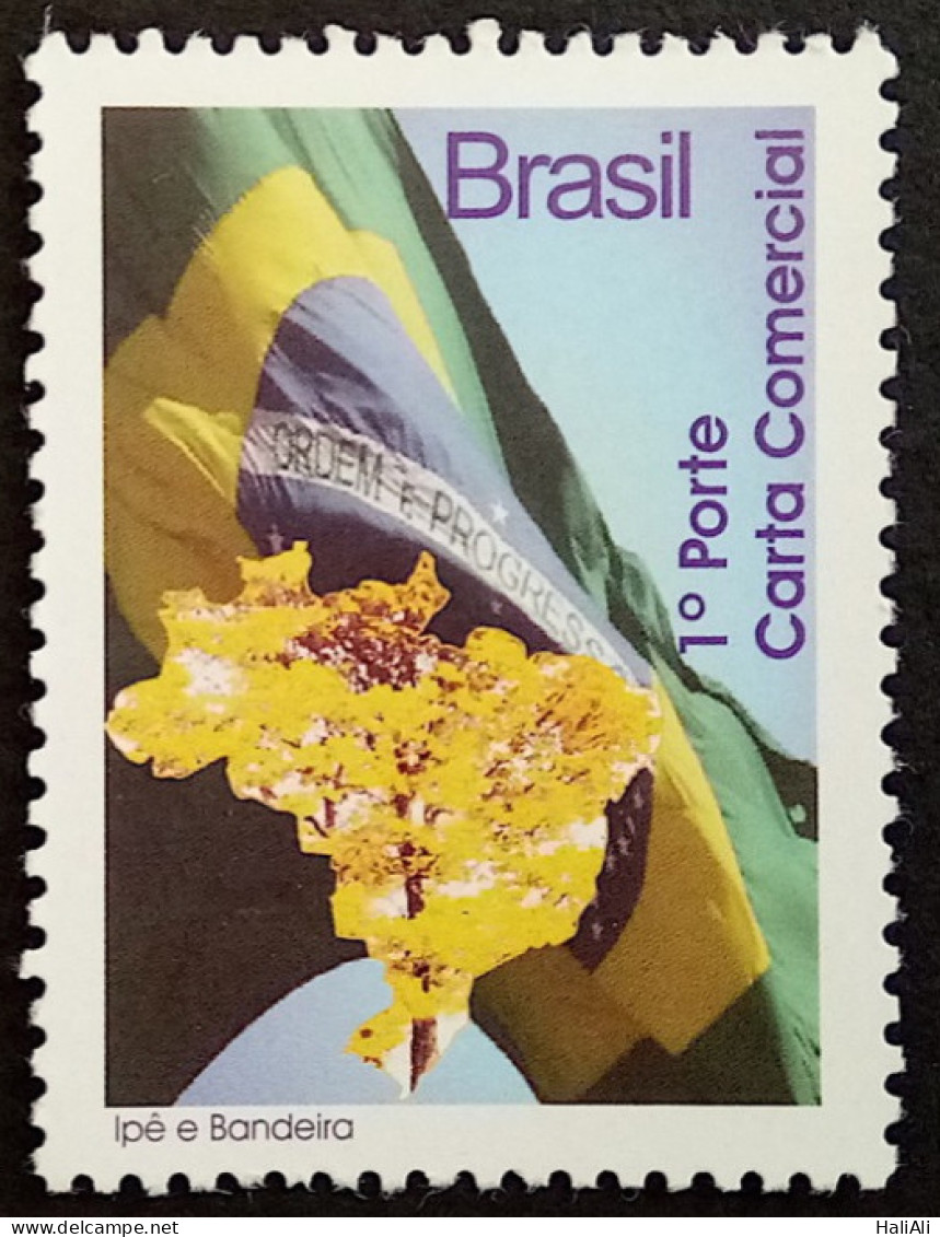 C 2854 Brazil Depersonalized Stamp Tourism Ipe And Flag 2009 Vertical No Date - Personalized Stamps