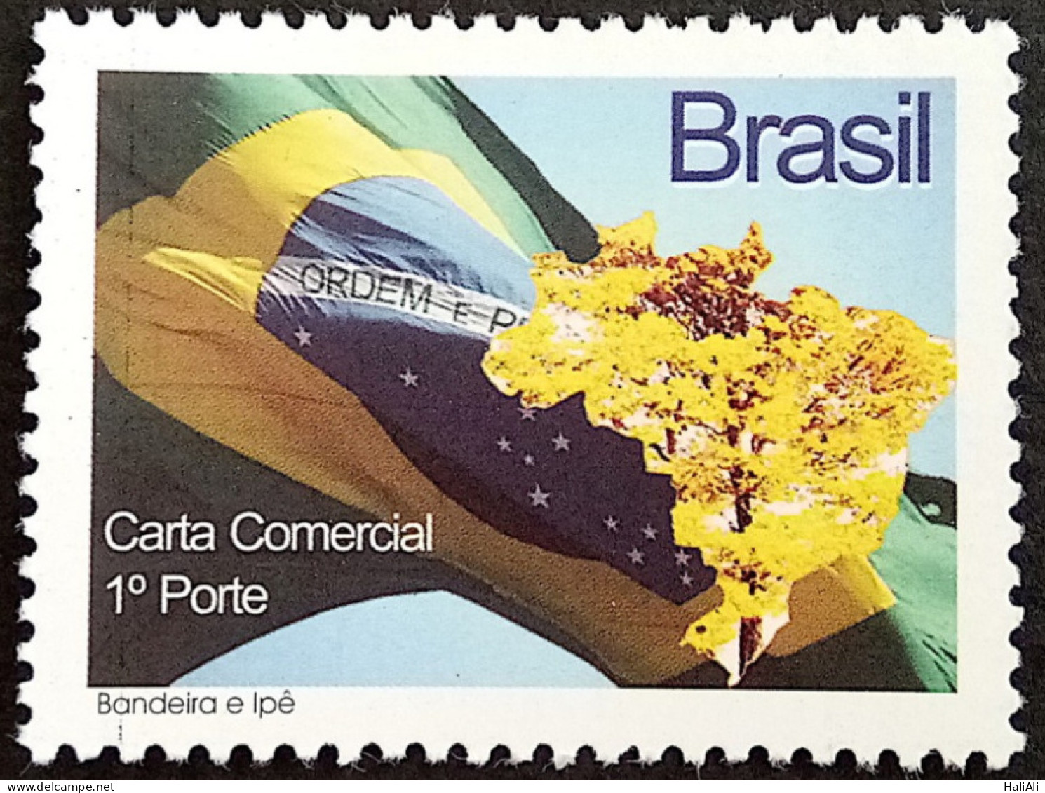 C 2853 Brazil Depersonalized Stamp Tourism Ipe And Flag 2009 Horizontal No Date - Personalisiert