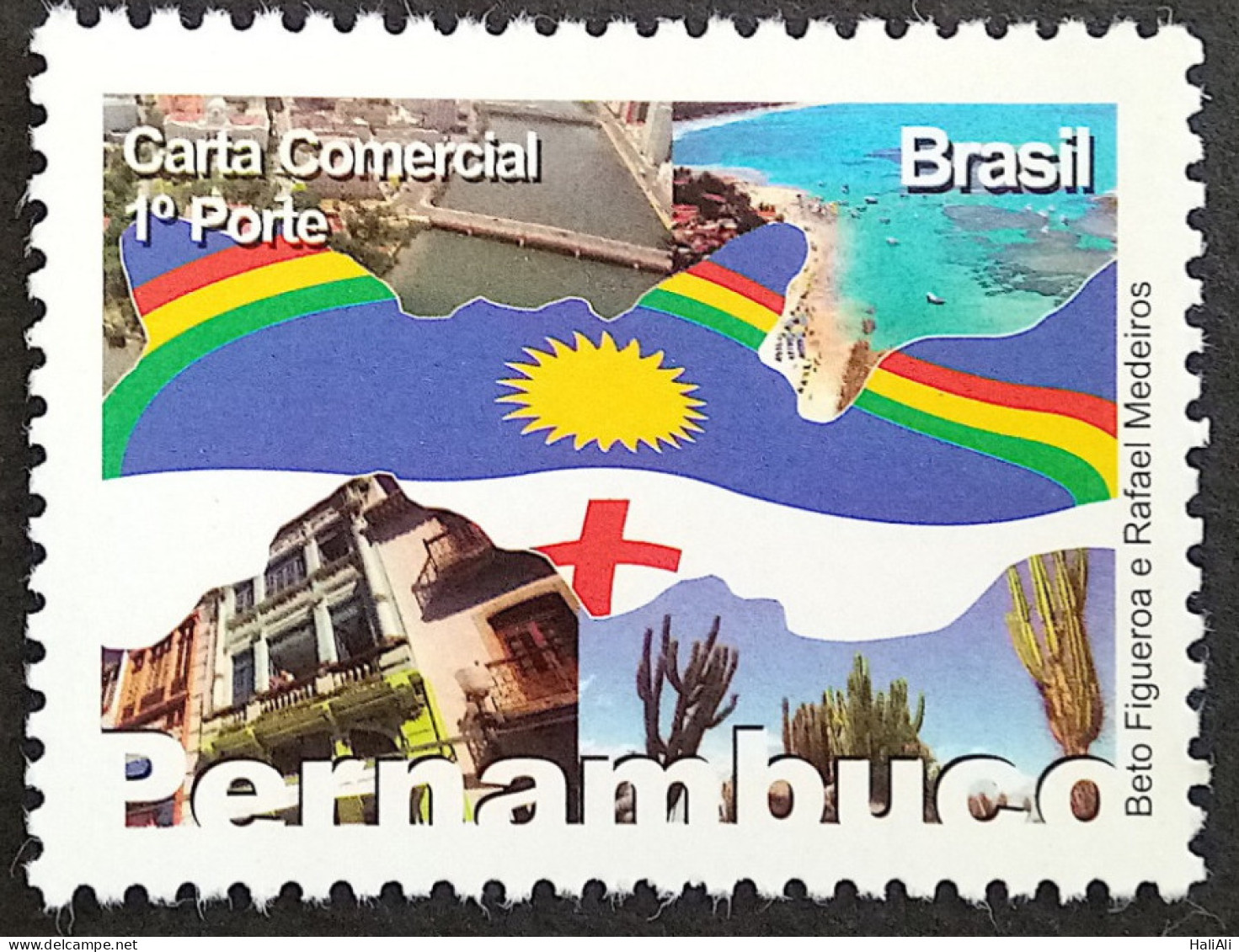 C 2777 Brazil Depersonalized Stamp Tourism Pernambuco Flag 2009 - Personalized Stamps