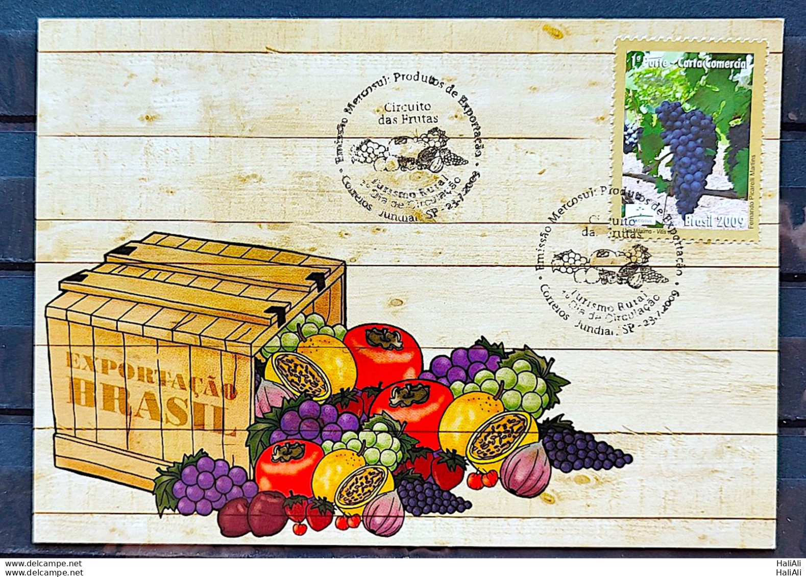 Brazil Maximum Card Fruit Circuit 2009 Grape - Cartoline Maximum