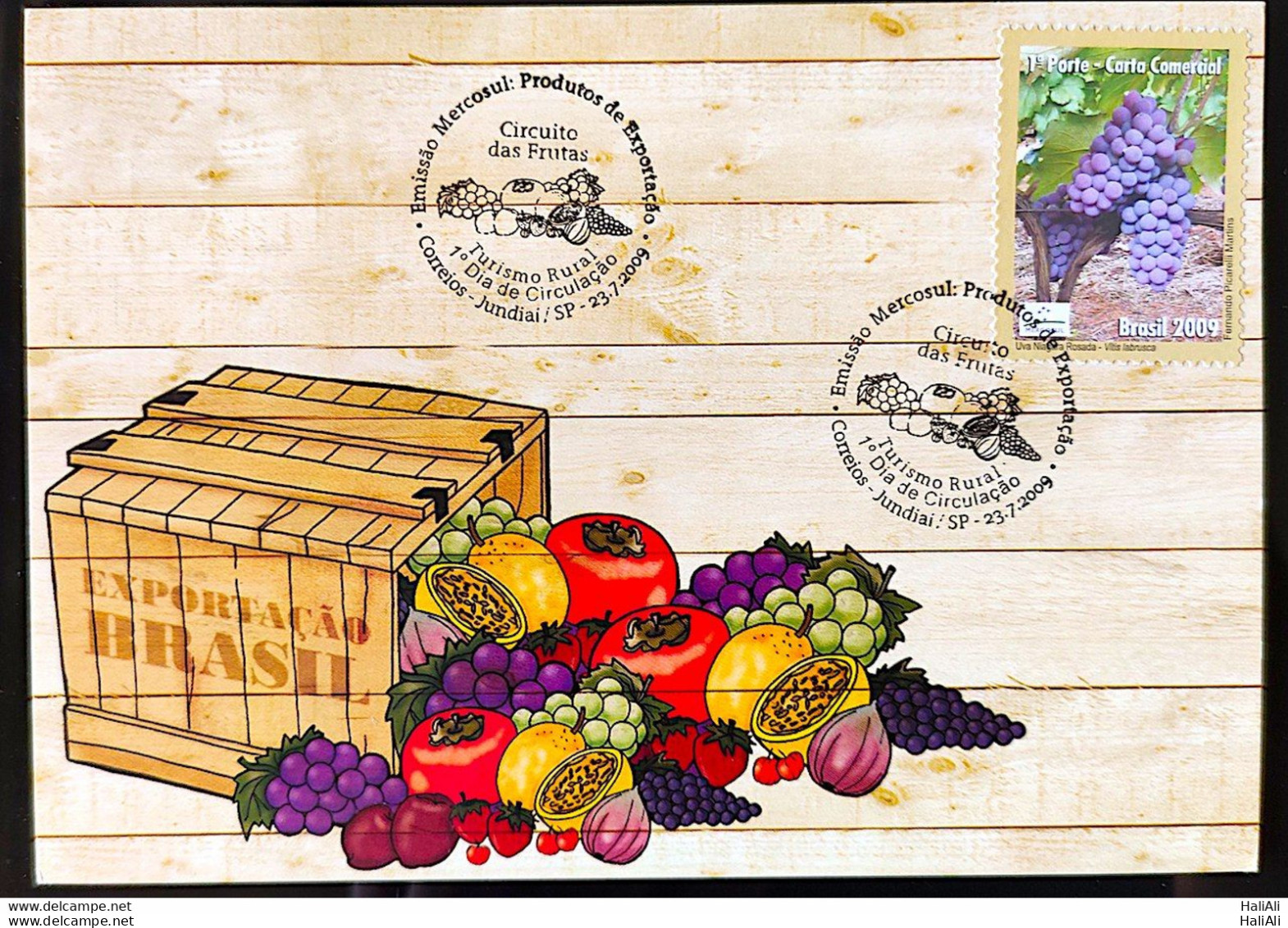 Brazil Maximum Card Fruit Circuit Uva 2009 CBC SP Postcard - Autres & Non Classés