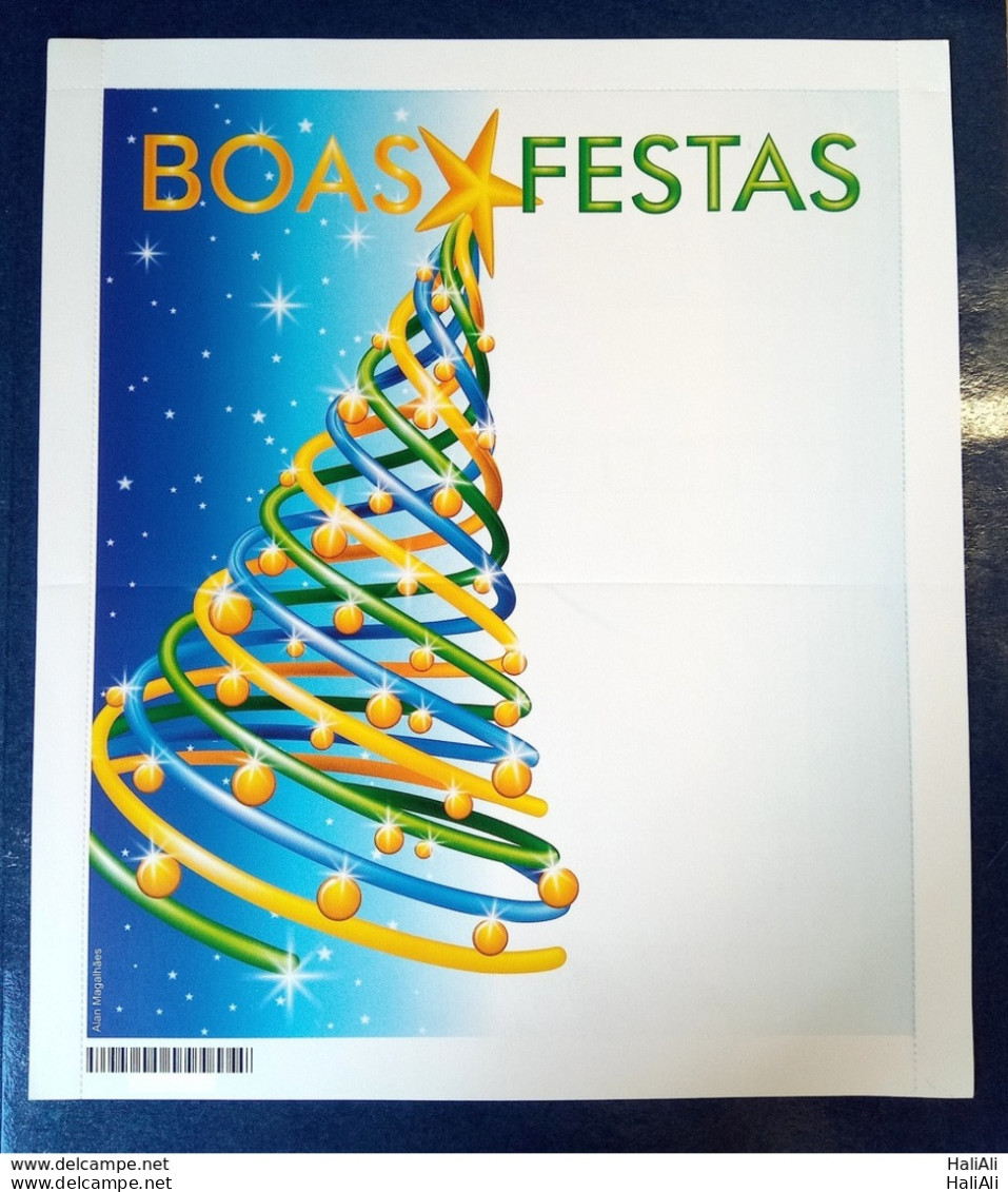 Brazil Aerogram Cod 073 Christmas Balls Tree 2009 - Entiers Postaux