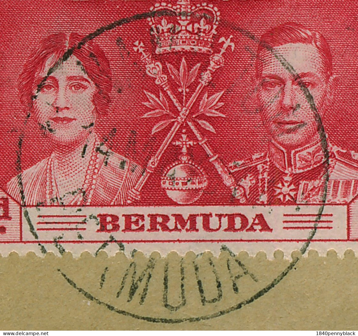 BERMUDA  KGVI 1937 Coronation SG 107-9 Registered  First Day Cover To Edinburgh - Bermudes