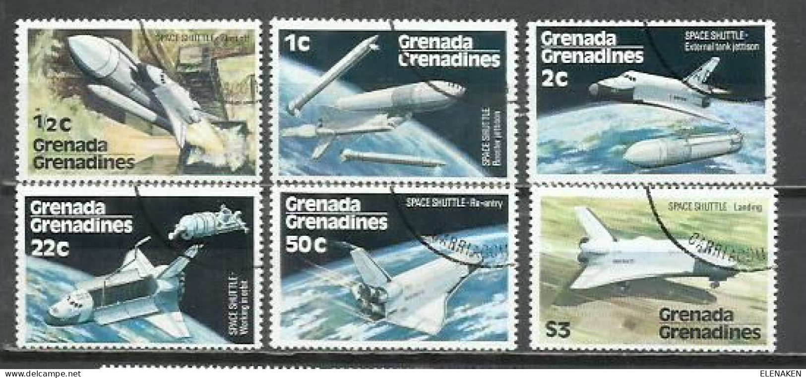 8527P-SERIE COMPLETA 1977 GRENADA GRENADE 222/227 Colonia Inglesa - Grenada (1974-...)