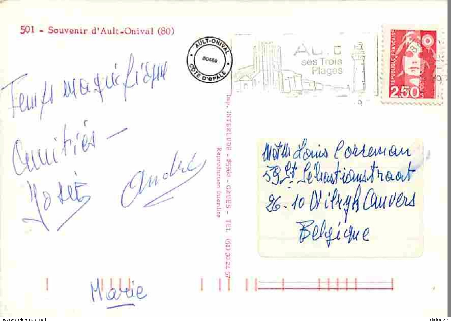 80 - Ault - Onival - Multivues - Phare - Plage - Flamme Postale - CPM - Voir Scans Recto-Verso - La Mothe Achard