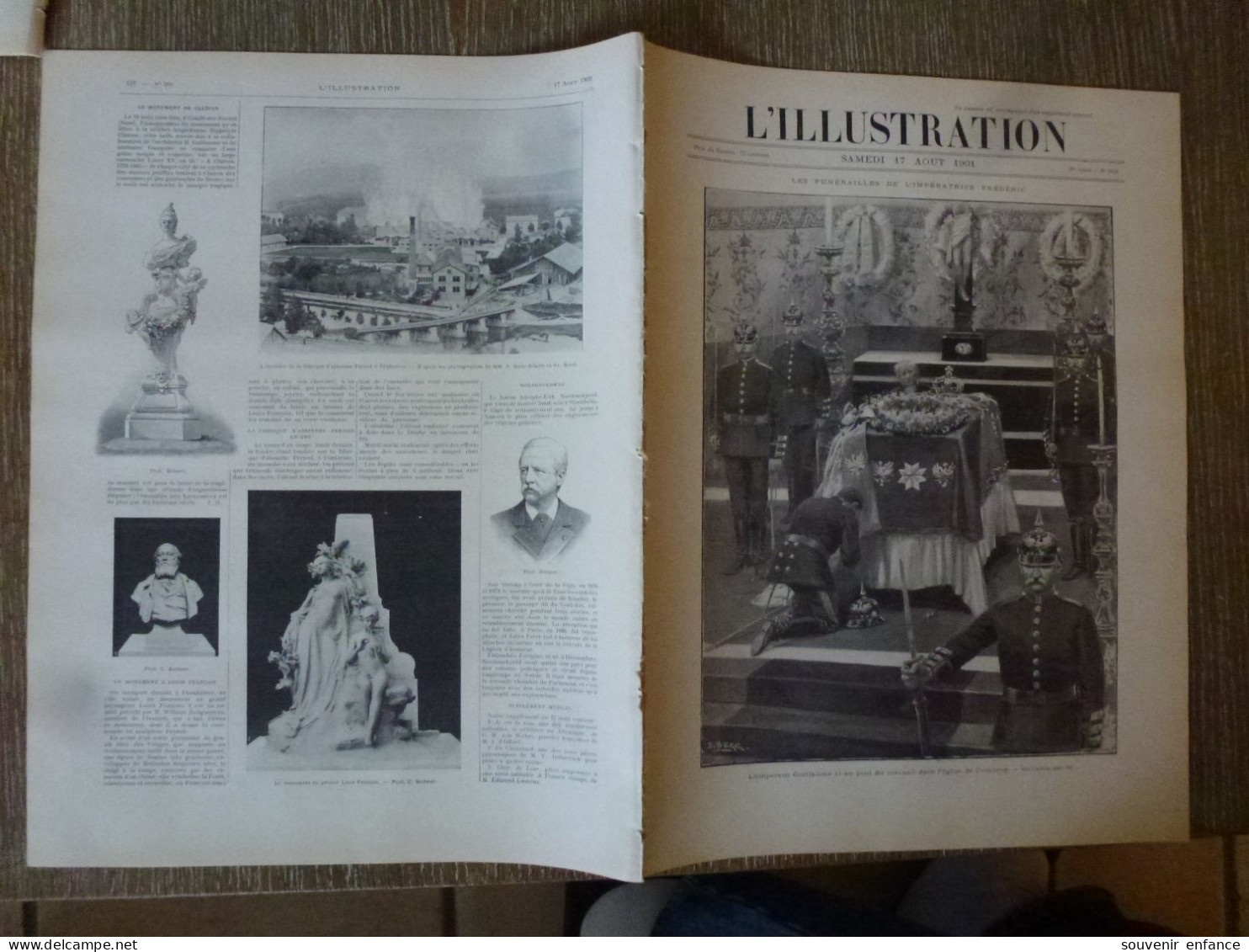 L'Illustration Août 1901 Funérailles Impératrice Frédéric Siam Thaïlande Joueurs D'Echecs Crispi Pernod Pontarlier - L'Illustration