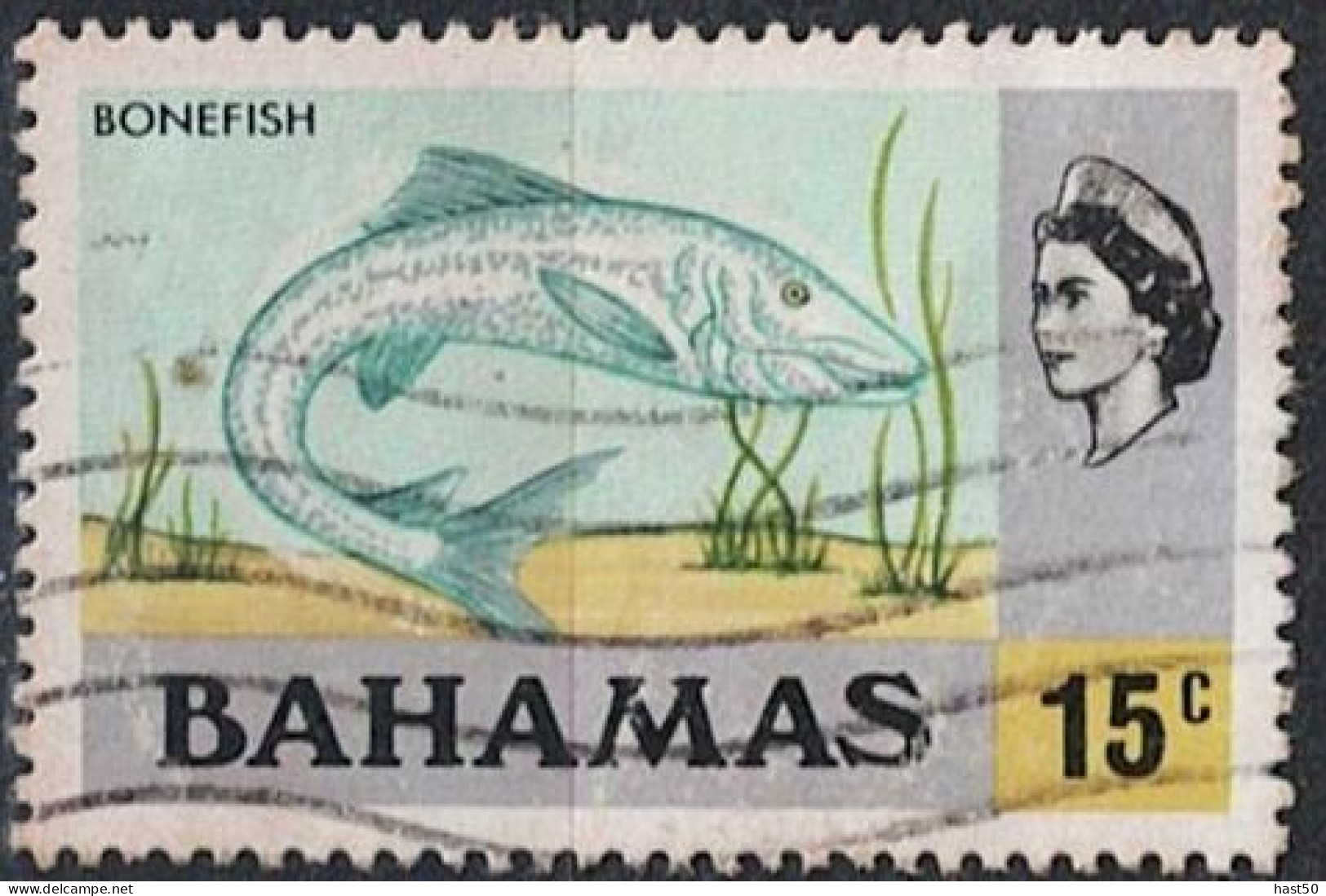 Bahamas - Grätenfisch (Albula Vulpes) (Mi.Nr: 327) 1971- Gest Used Obl - 1963-1973 Autonomie Interne