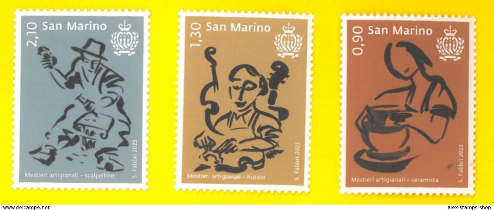 SAN MARINO 2023 Mestieri Artigiani - New Set 3 Val. - Unused Stamps