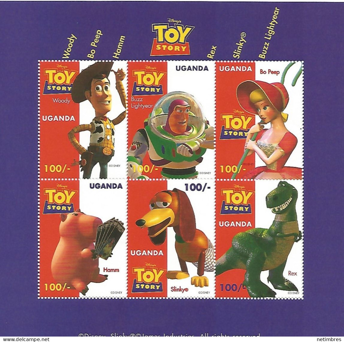 Lot Timbres Thematique " Disney " - Disney