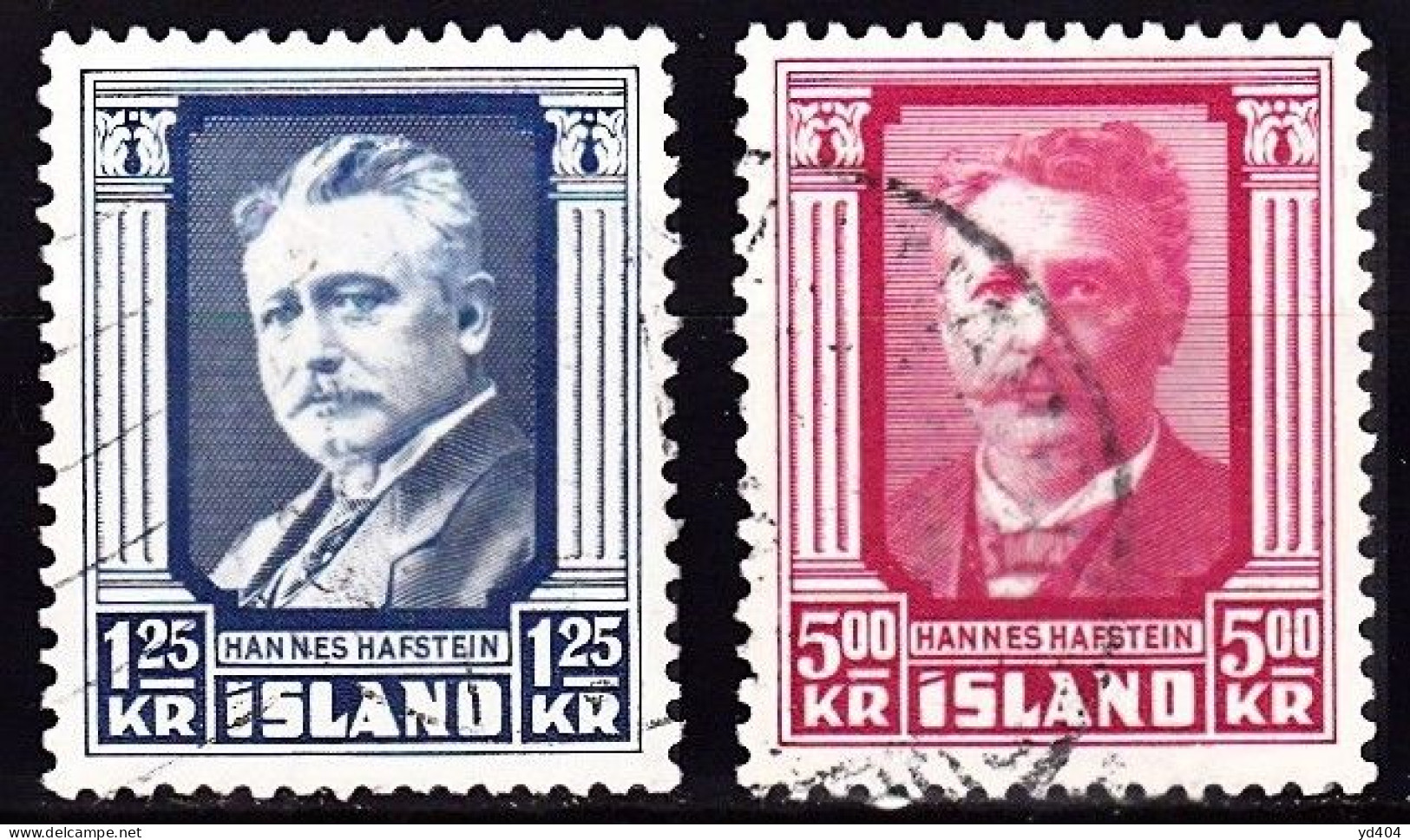 IS059B – ISLANDE – ICELAND – 1954 – HANNES HAFSTEIN – MI # 293-295 USED - Usati