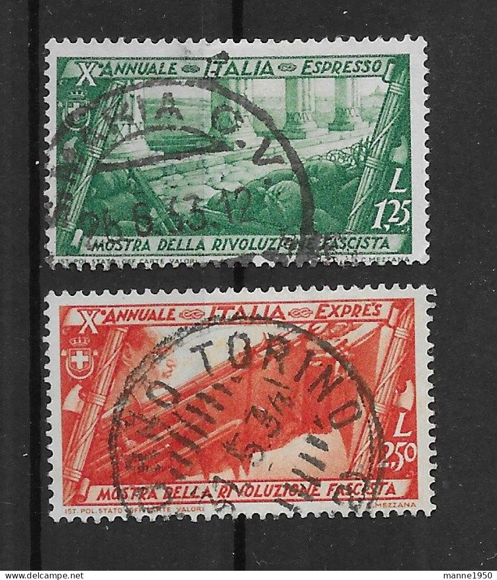 Italien 1932 Flugpost-Eilmarken Mi.Nr. 433/34 Gestempelt - Oblitérés