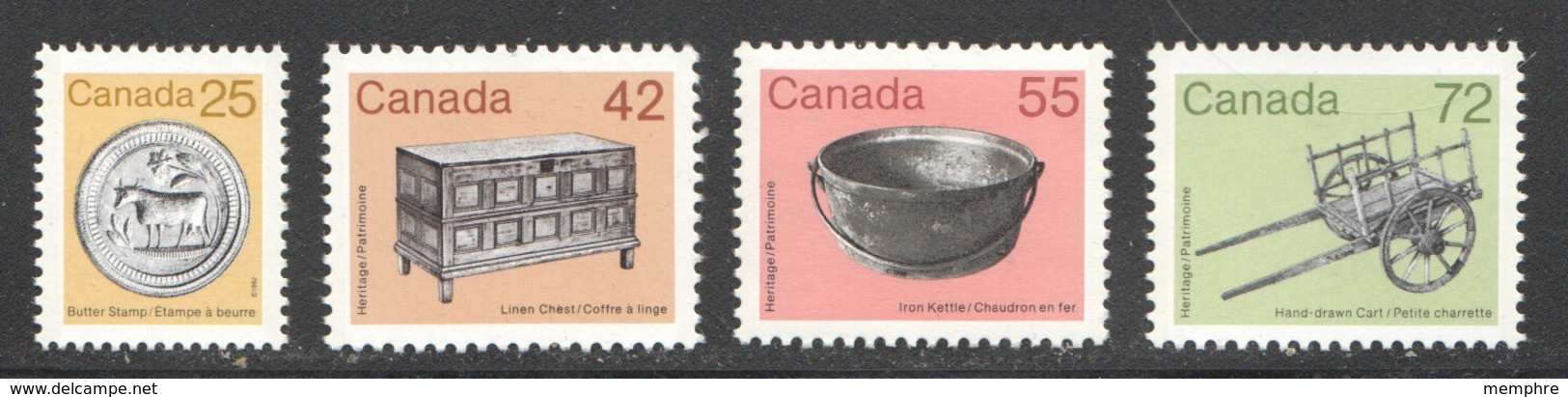 1987-8  Artefacts Definitives  Set Of 4  Sc 1080-3  MNH - Unused Stamps