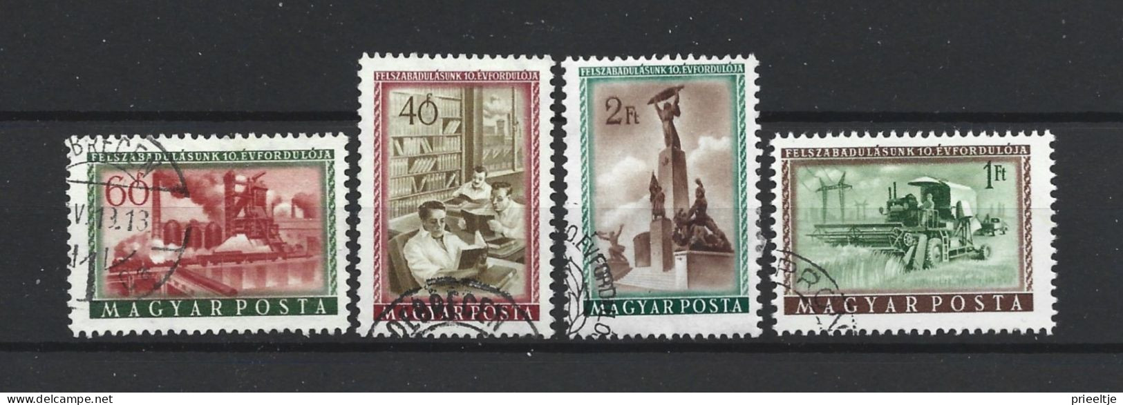 Hungary 1955 10th Anniv. Of The Liberation Y.T. 1151/1154  (0) - Gebraucht