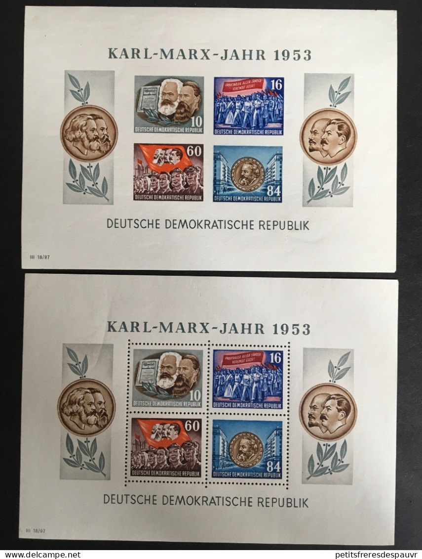 ALLEMAGNE DDR - Blocs 3a 3b- Neufs SANS Charnière MNH ** - 1950-1970