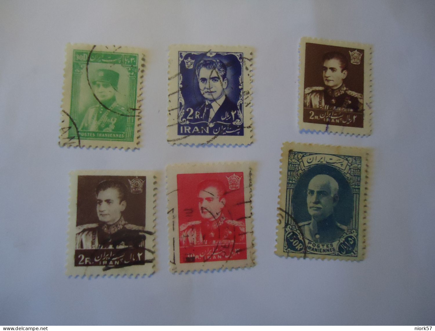 IRAN USED  6 STAMPS  SULTAN - Iran