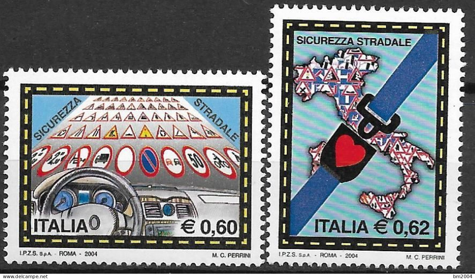 2004 Italien  Mi. 2961-2 **MNH    Weltgesundheitstag: Sicherheit Im Straßenverkehr. - 2001-10: Neufs