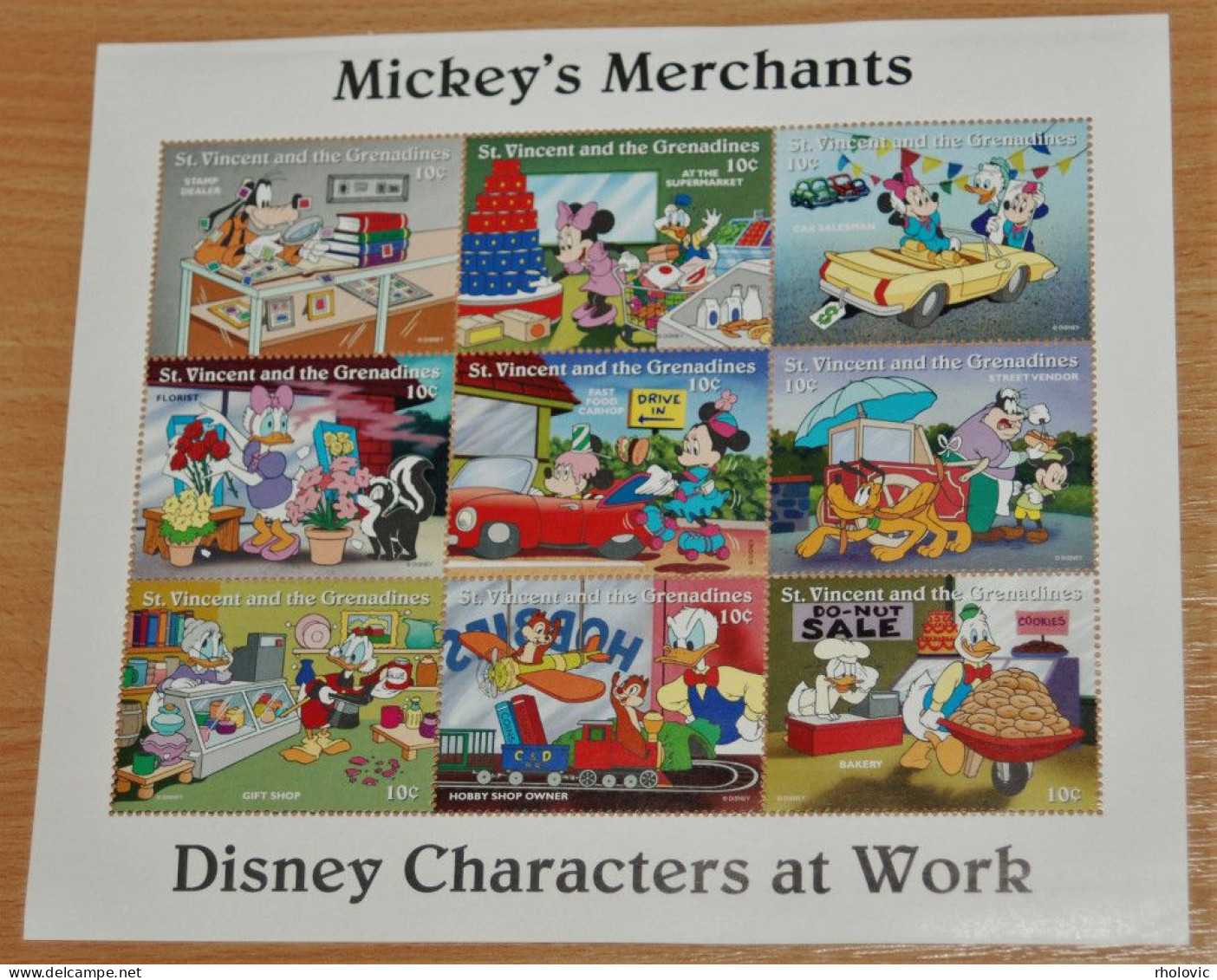ST. VINCENT 1996, Disney, Animated Movie, Mickey's Merchants, Mi #3399-407, MNH** - Disney