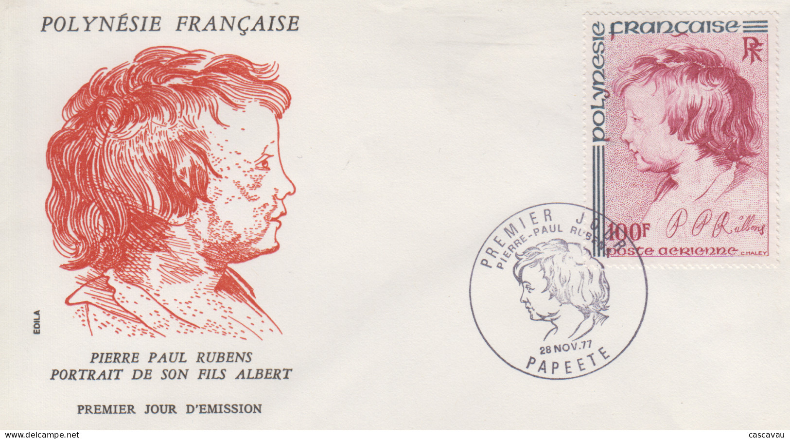 Enveloppe  FDC   1er  Jour   POLYNESIE   Oeuvre  De  RUBENS    1977 - Rubens