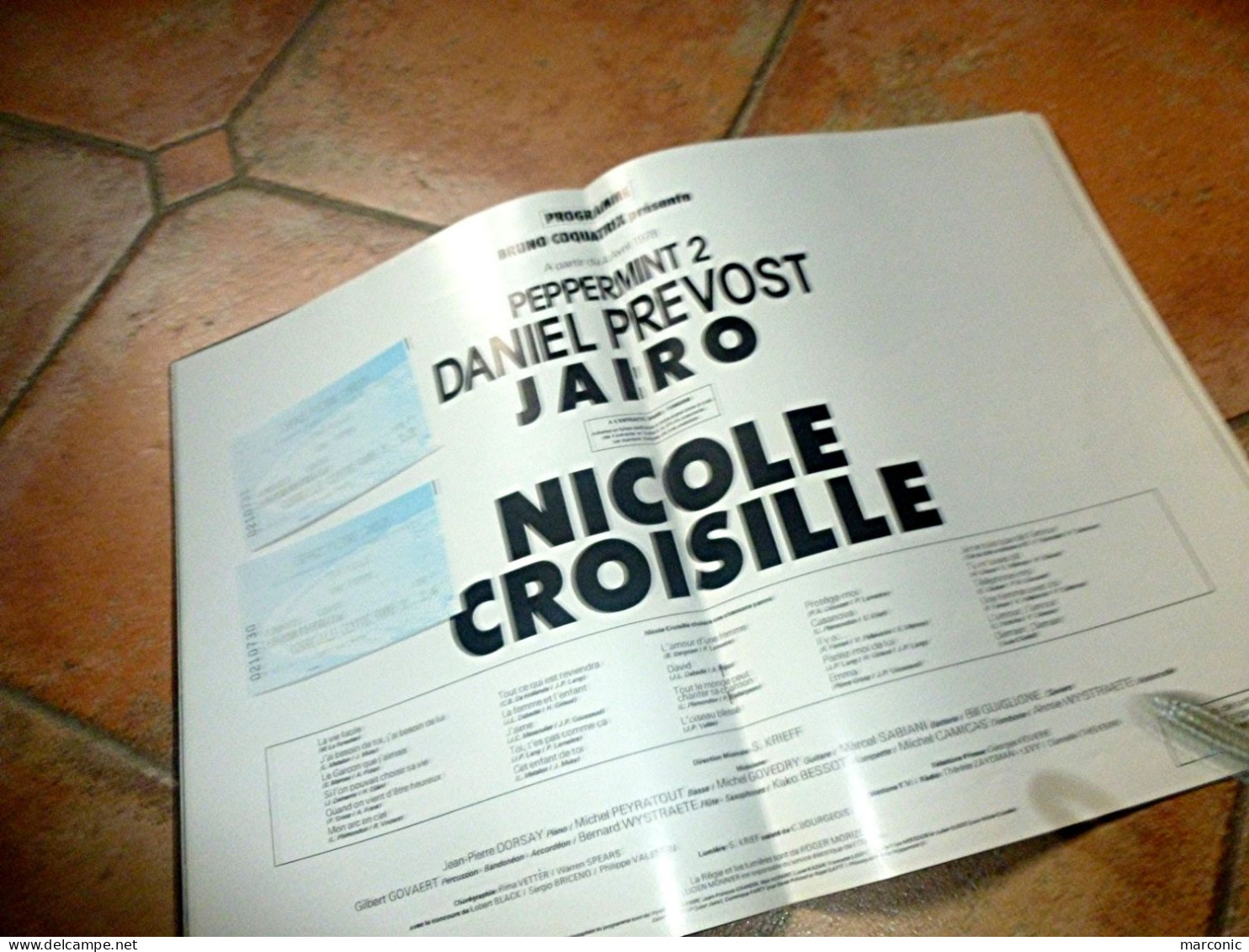 Programme OLYMPIA 1978 - Nicole CROISILLE Avec 2 TICKETS ENTREE - Programmes