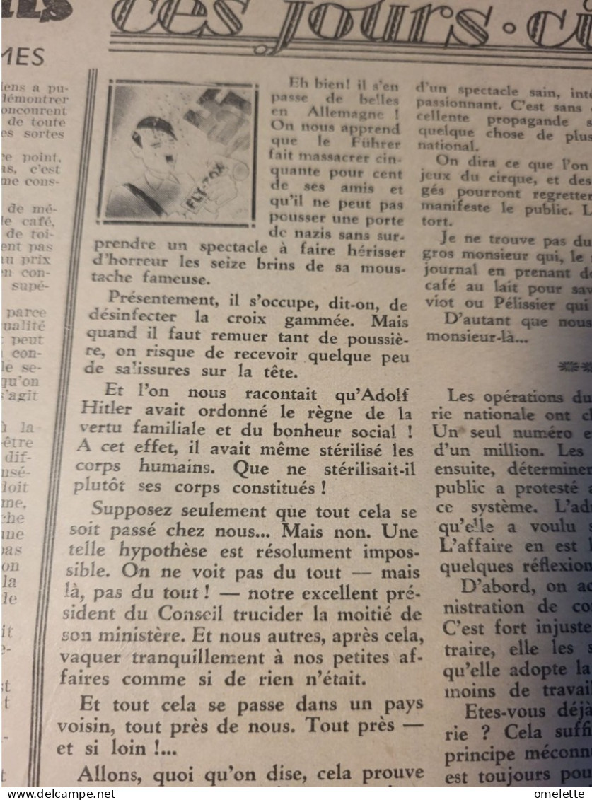 P J 34 /FETE AVIATION PARIS /HITLER MASSACRES/SEMAINE DE PARIS /INSTITUTEURS INSTITUTRICES/POITRIMOL MAURICE CORIEM - Le Petit Journal