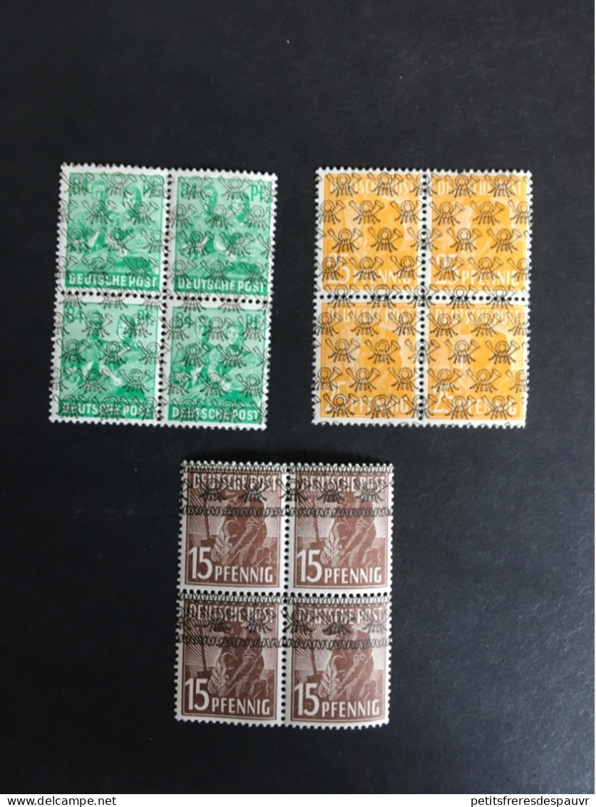 ALLEMAGNE YT26  Plattenfehler II YT30 Plattenfehler I YT36 Plattenfehler II SANS Charnière MNH ** - Cote 108€ - Mint