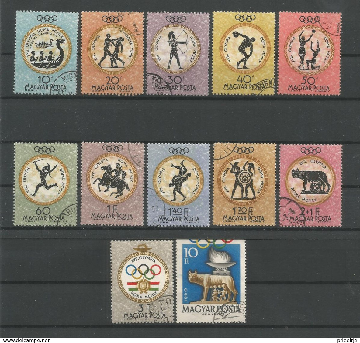 Hungary 1960 Ol. Games Rome Y.T. 1379/1390 (0) - Used Stamps