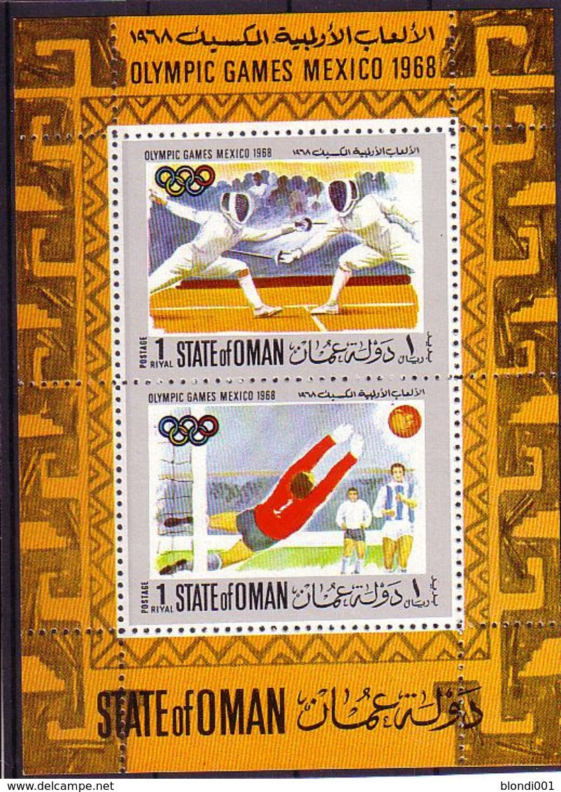 Olympics 1968 - Soccer - Fencing - OMAN - S/S MNH - Estate 1968: Messico