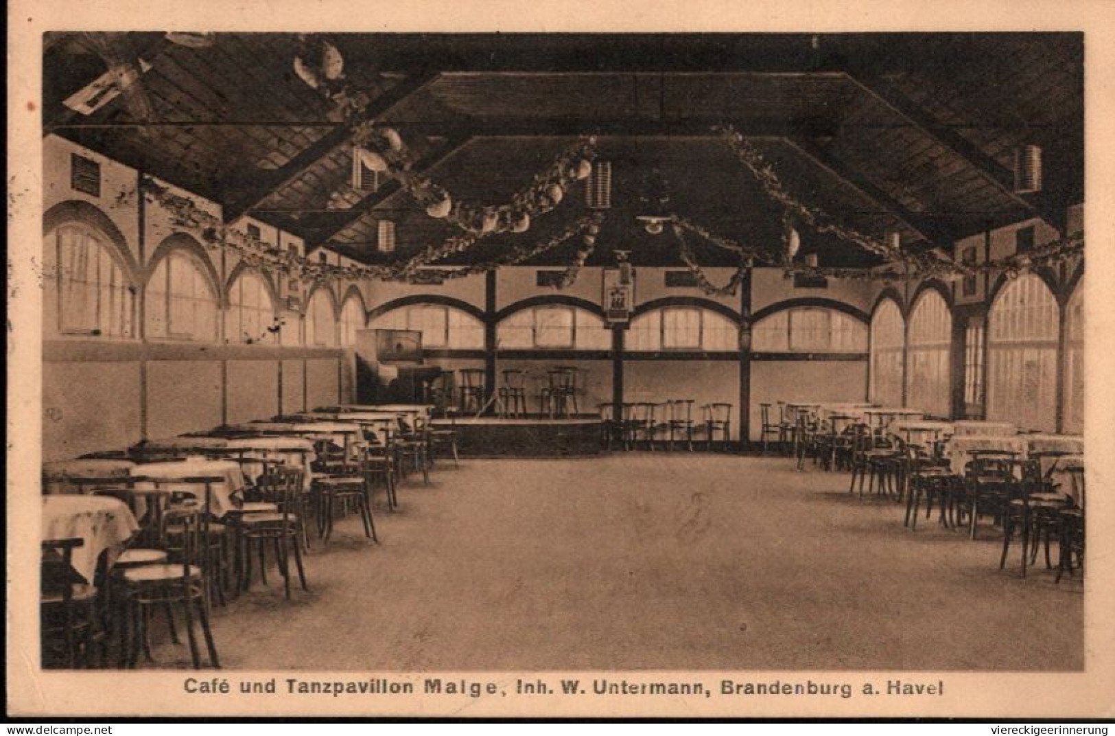 ! Alte Ansichtskarte Aus Brandenburg An Der Havel, Cafe Malge, 1929 - Brandenburg
