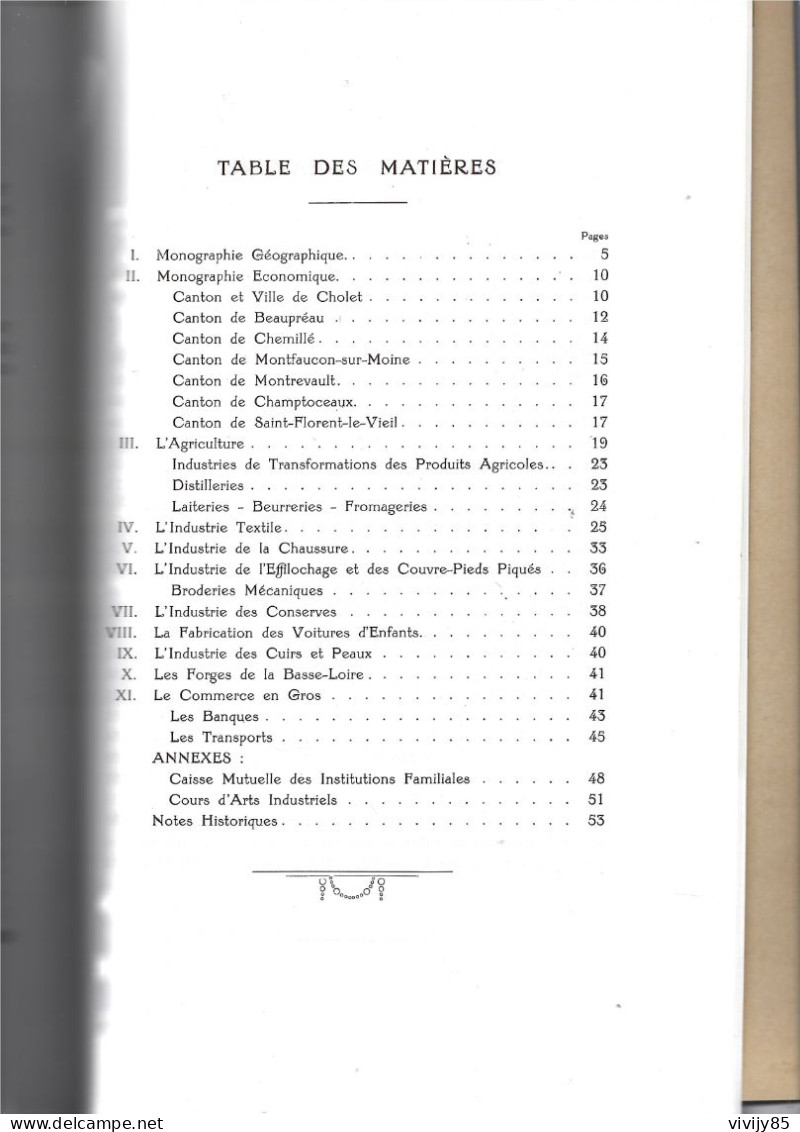 49 -Livre rare"CHOLET et son arrondissement"( monographie )-BEAUPREAU-CHEMILLE-MONTFAUCON-CHAMPTOCEAUX