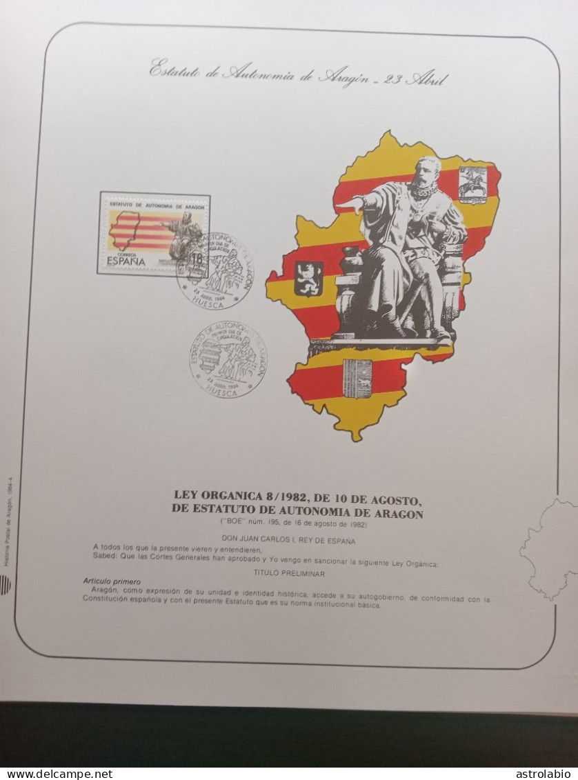 Historia Postal De Aragón, Albúm Con 60 Hojas Comemorativas Con Sus Matasellos Especiales. Solo 25 Scaneadas. - Collections