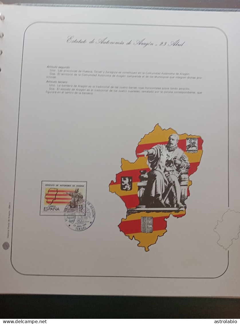 Historia Postal De Aragón, Albúm Con 60 Hojas Comemorativas Con Sus Matasellos Especiales. Solo 25 Scaneadas. - Colecciones