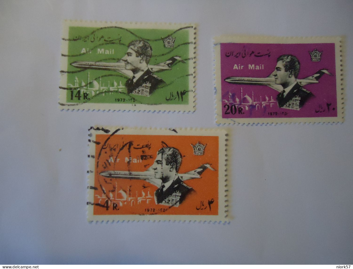 IRAN USED 3 STAMPS AIR   SULTAN - Iran