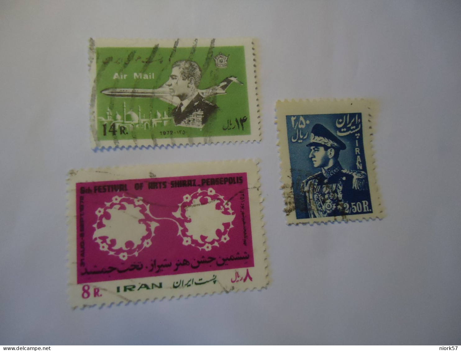 IRAN USED 3 STAMPS AIR   SULTAN - Iran